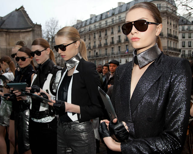 Launch of KARL fashion label Paris models